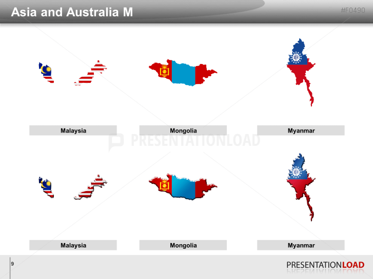 Asia & Pacific - Country outlines
