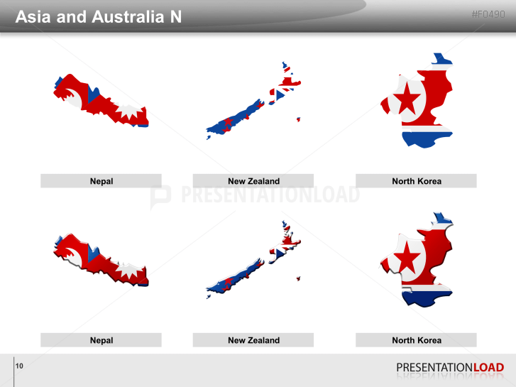 Asia & Pacific - Country outlines