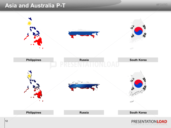 Asia & Pacific - Country outlines