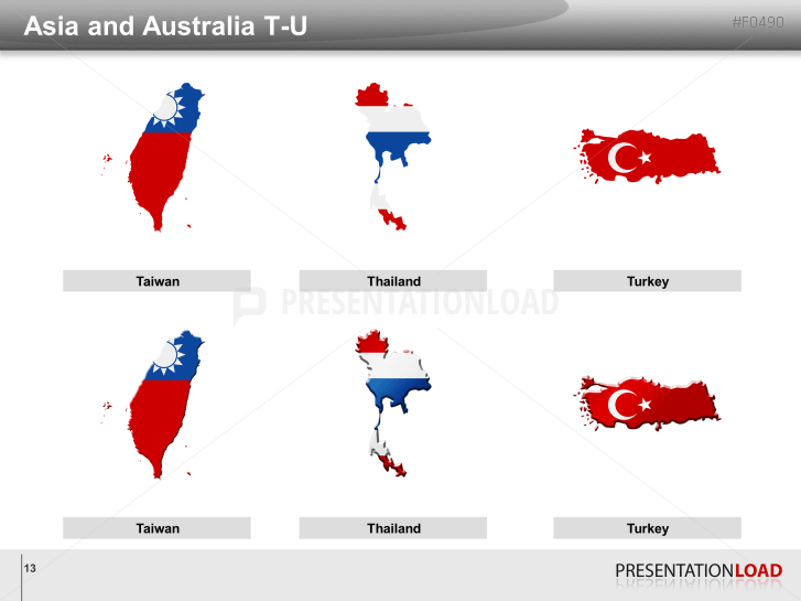 Asia & Pacific - Country outlines