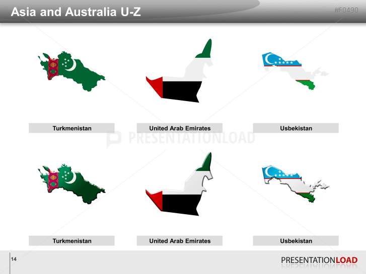 Asia & Pacific - Country outlines