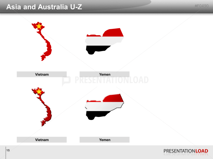 Asia & Pacific - Country outlines