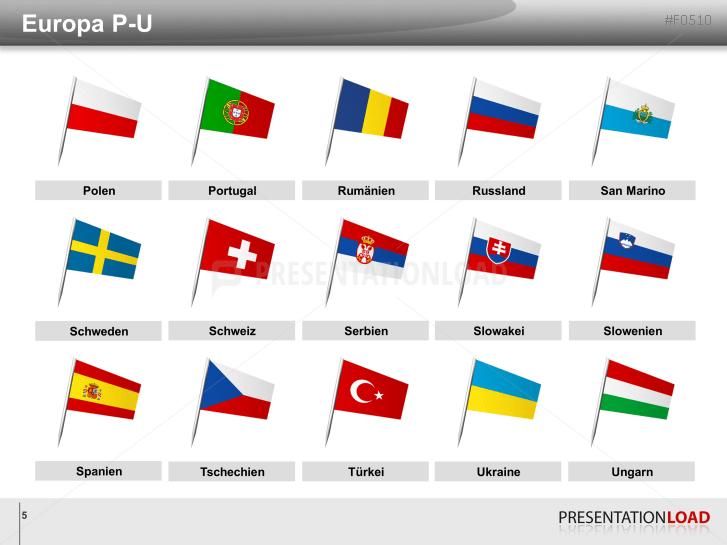 europakarte mit fähnchen PresentationLoad | Europa Set   Fähnchen