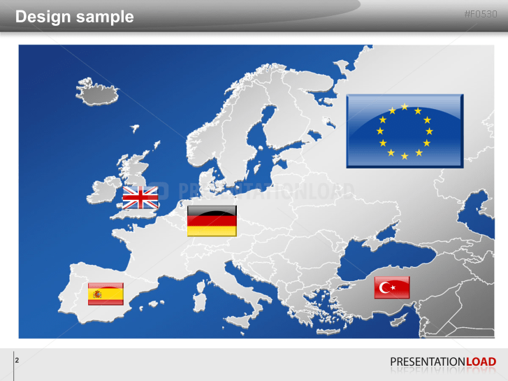 Europe Flags - Glass Buttons