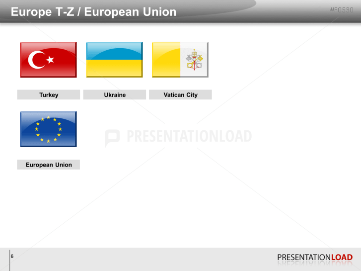 Europe Flags - Glass Buttons