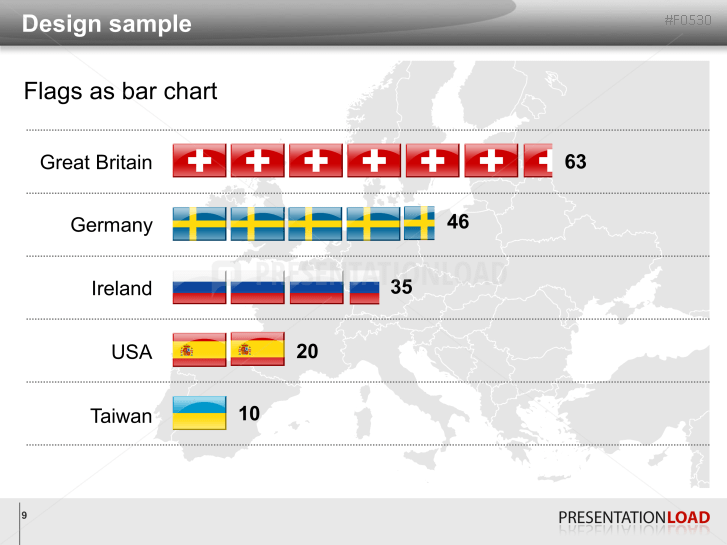 Europe Flags - Glass Buttons