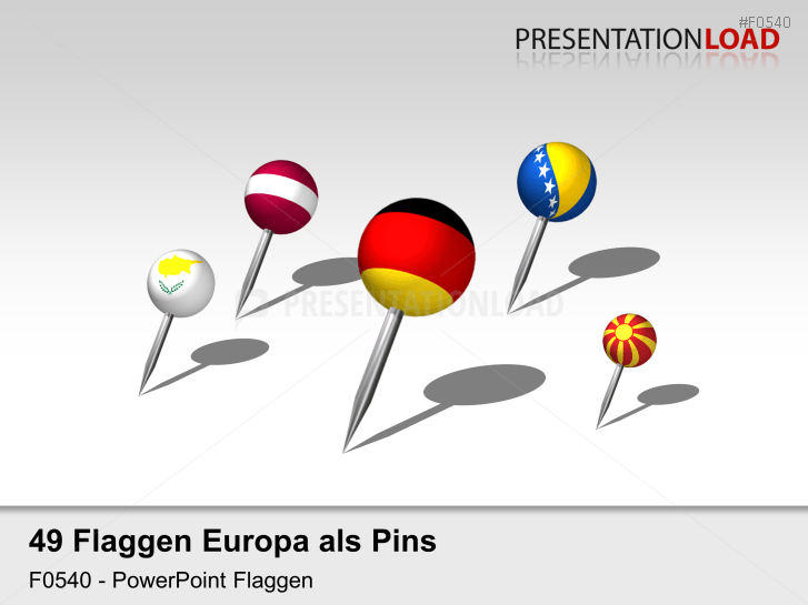 Europa Pins 3d Powerpoint Vorlage Presentationload