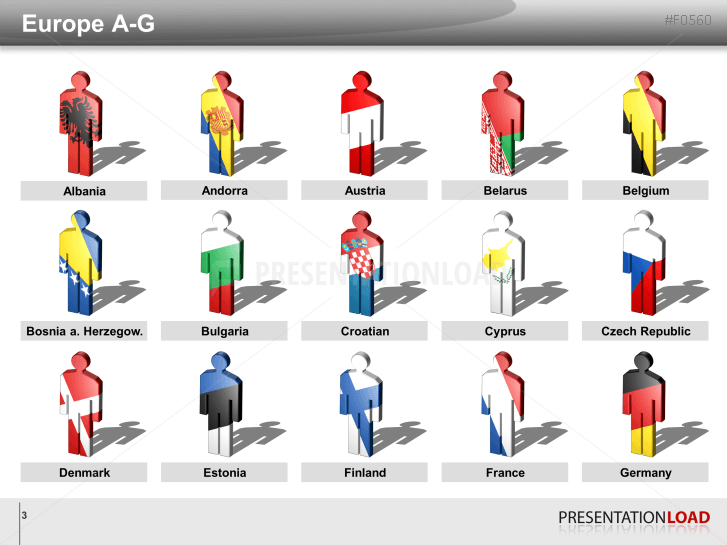 Europe Flags - Men figures