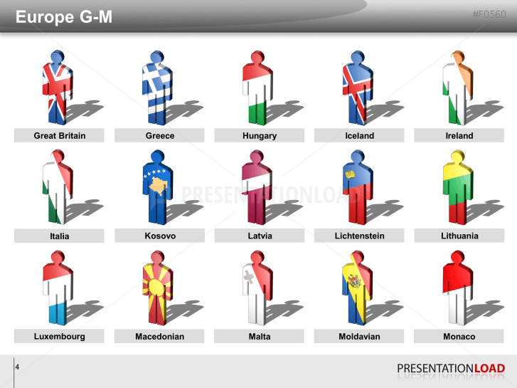 Europe Flags - Men figures