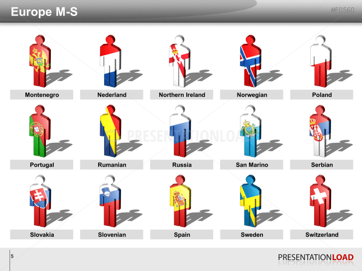 Europe Flags - Men figures