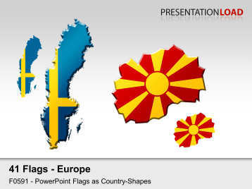 Europe Flags - Country outlines _https://www.presentationload.com/flag-europe-country-outlines-powerpoint-template.html