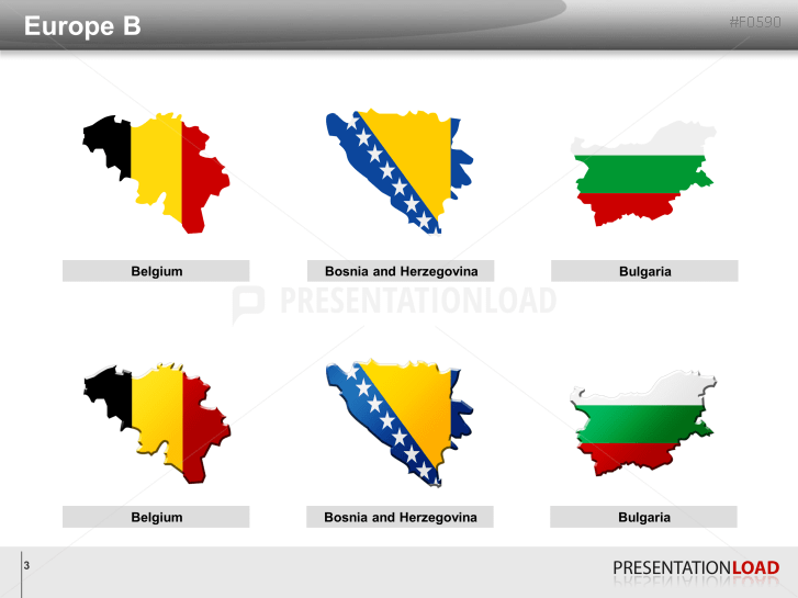 Europe Flags - Country outlines