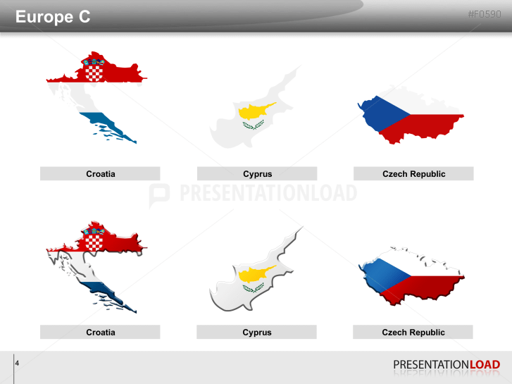 Europe Flags - Country outlines