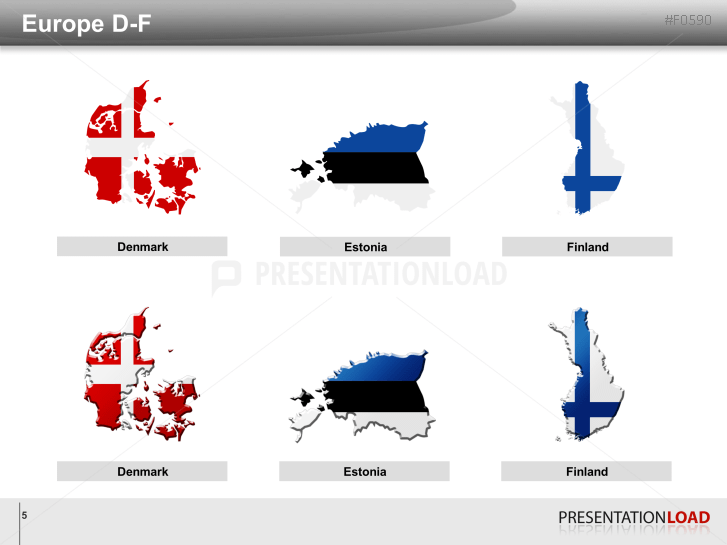 Europe Flags - Country outlines