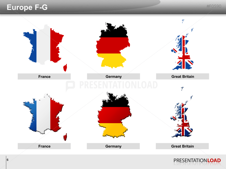 Europe Flags - Country outlines
