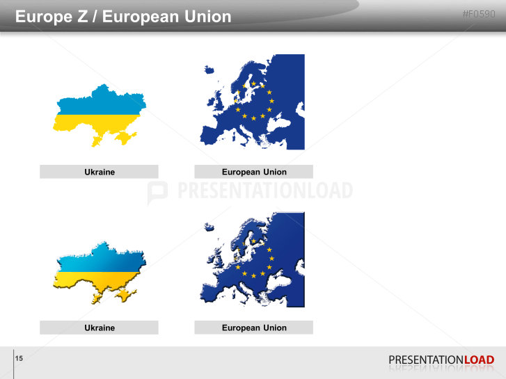 Europe Flags - Country outlines