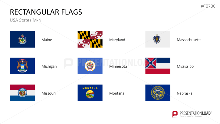 USA States - Flags