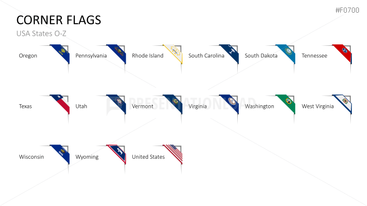 USA States - Flags