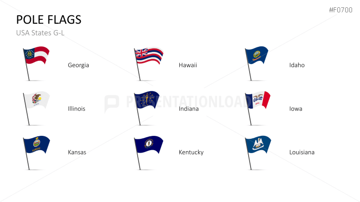 USA States - Flags