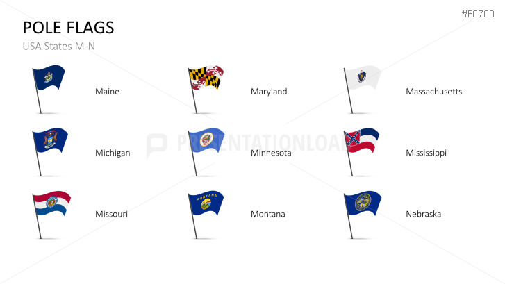 USA States - Flags