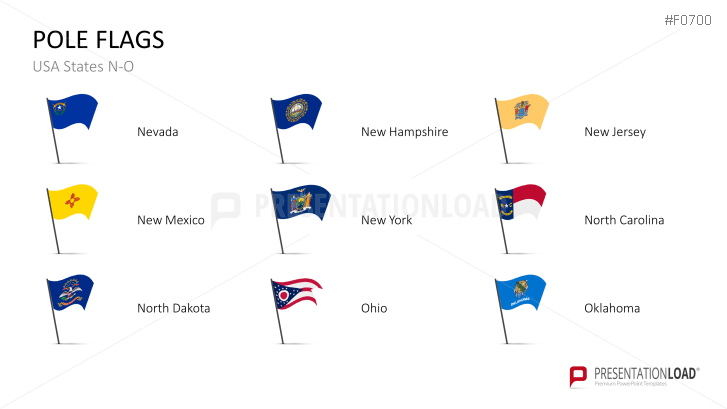 USA States - Flags
