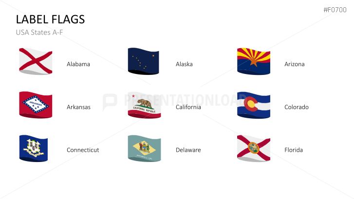 USA States - Flags