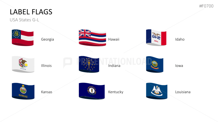 USA States - Flags