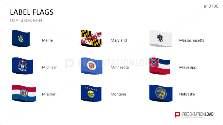 USA States - Flags