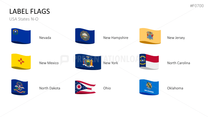 USA States - Flags