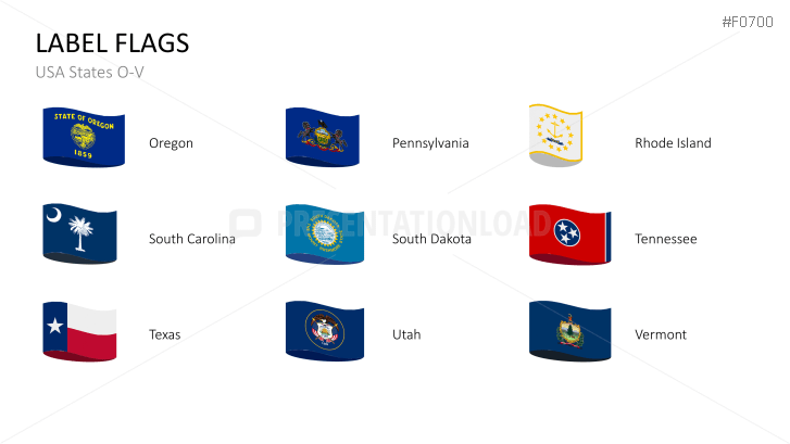 USA States - Flags