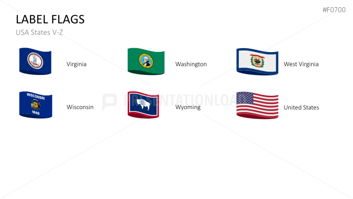 USA States - Flags