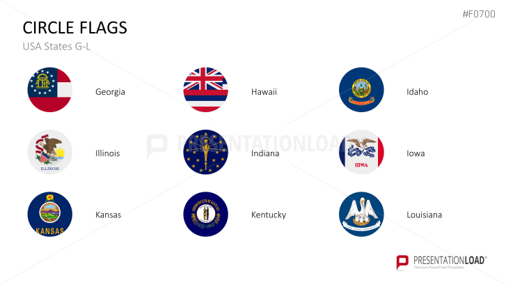 USA States - Flags