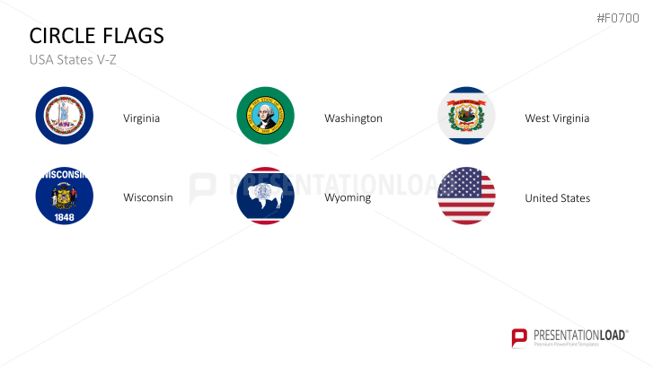 USA States - Flags
