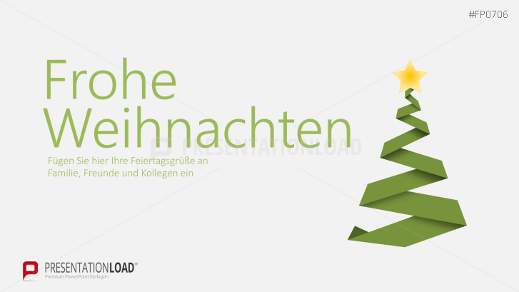 Weihnachtsvorlagen Weihnachtsbaum mit Sternkrone | PowerPoint Vorlage