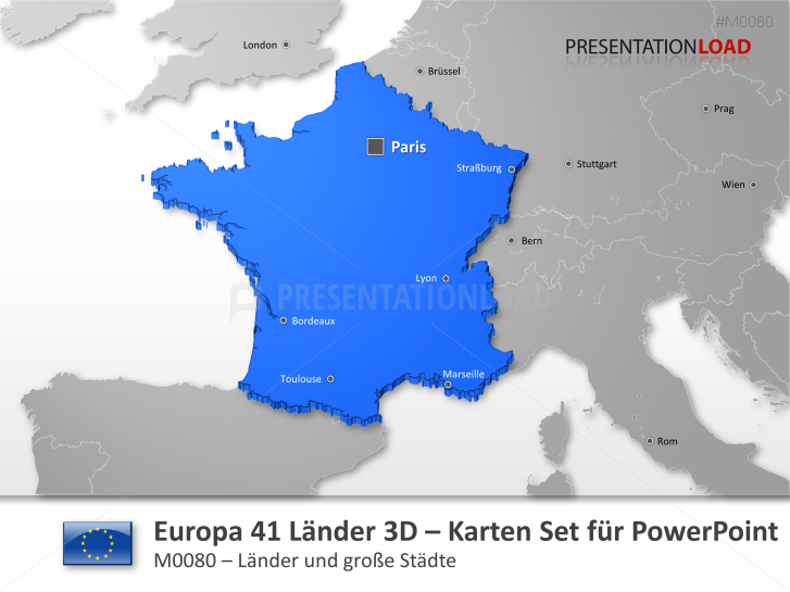 Powerpoint Landkarten 41 Europaischer Lander 3d Presentationload