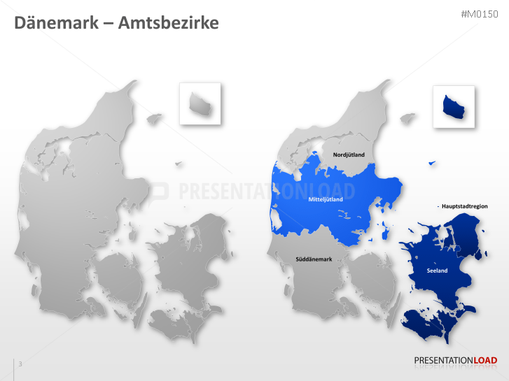 PowerPoint Landkarte Dänemark | PresentationLoad