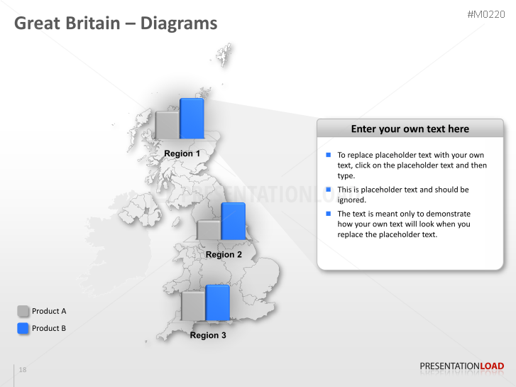 PowerPoint Map Great Britain (UK) | PresentationLoad