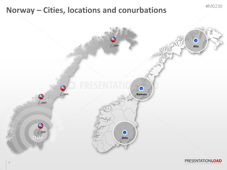 PowerPoint Map Norway | PresentationLoad