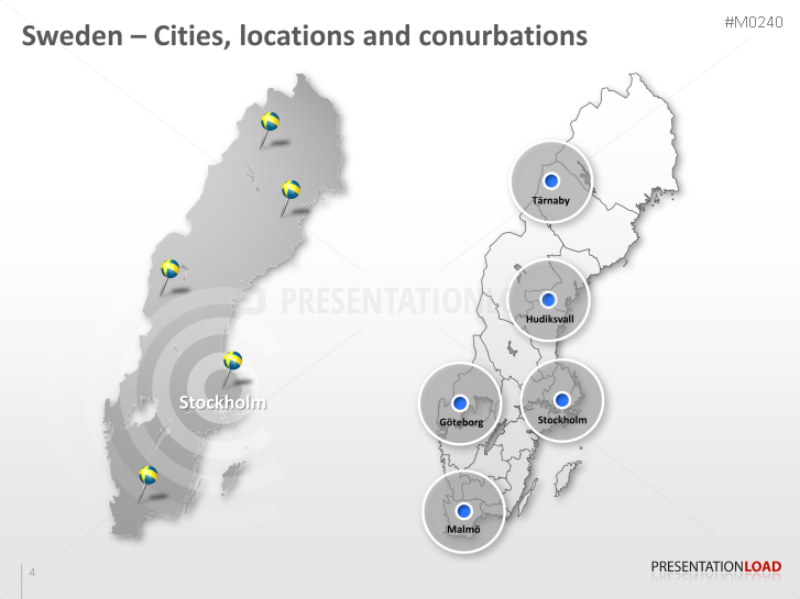 PowerPoint Map Sweden | PresentationLoad