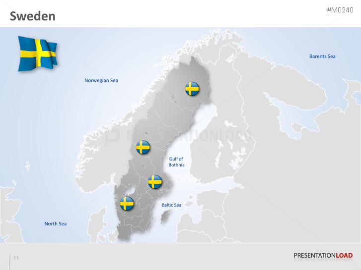 PowerPoint Map Sweden | PresentationLoad