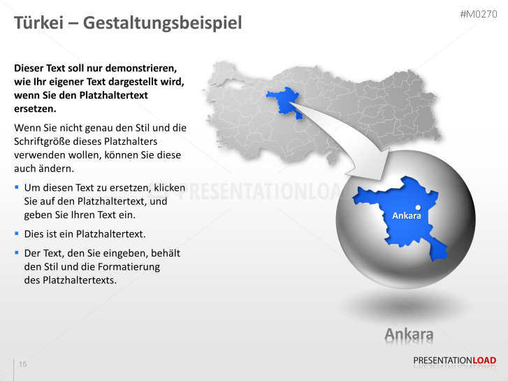PowerPoint Landkarte Türkei PresentationLoad
