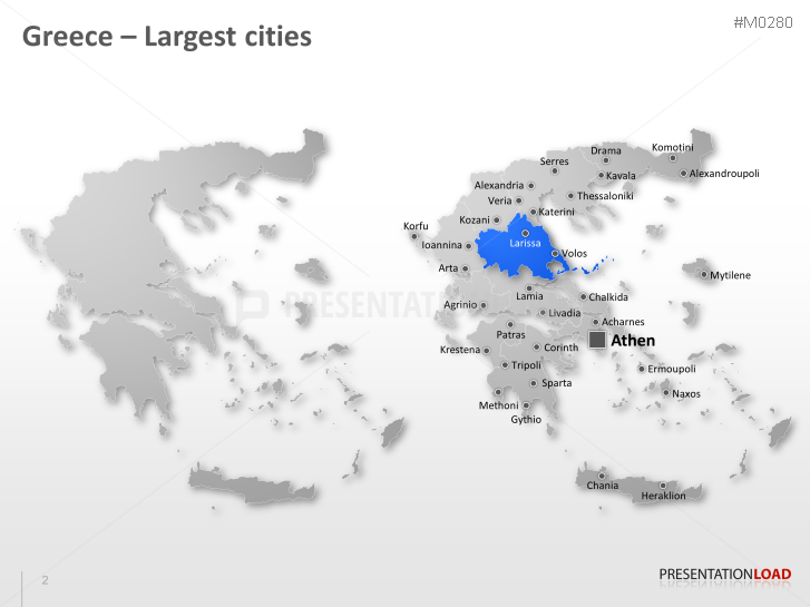 PowerPoint Map Greece PresentationLoad   PowerPoint Map Greece M0280 002 EN Xl 