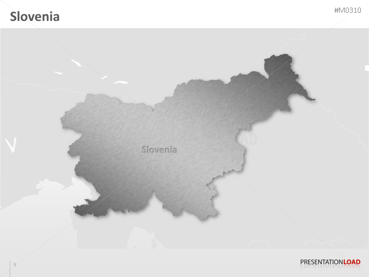 PowerPoint Map Slovenia | PresentationLoad