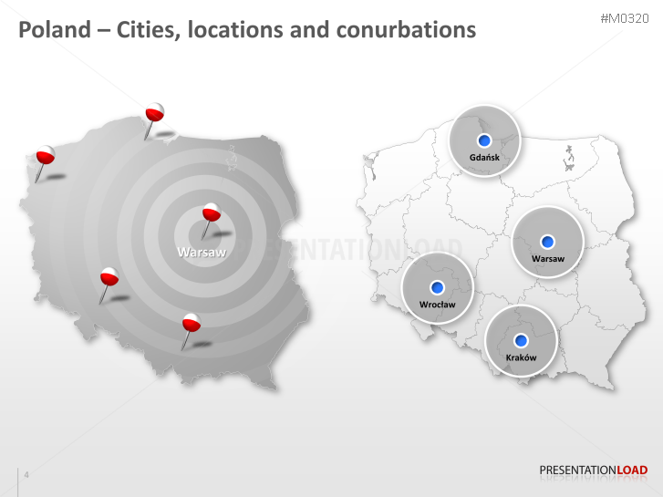 PowerPoint Map Poland | PresentationLoad