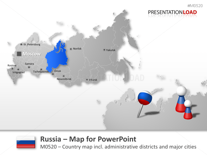 Карта россии в powerpoint