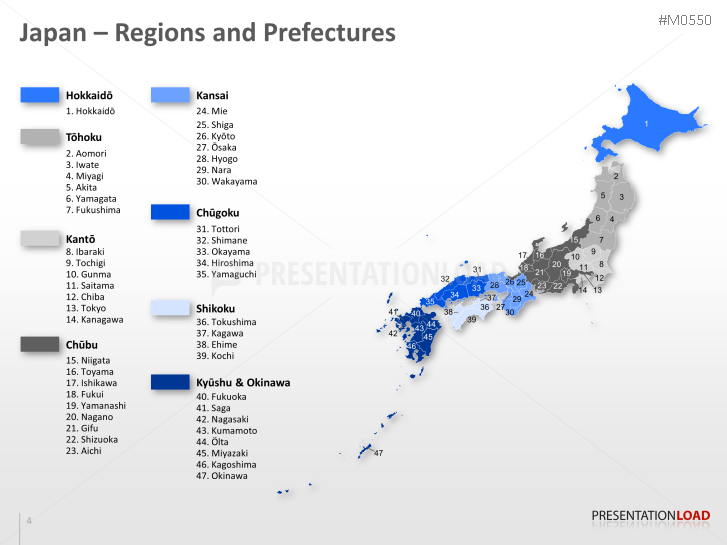 PowerPoint Map Japan | PresentationLoad