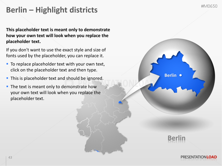 PowerPoint Map German counties / districts | PresentationLoad