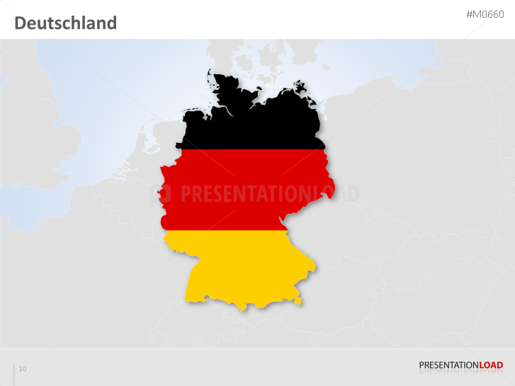 PowerPoint Deutschlandkarte Nielsengebiete | PresentationLoad