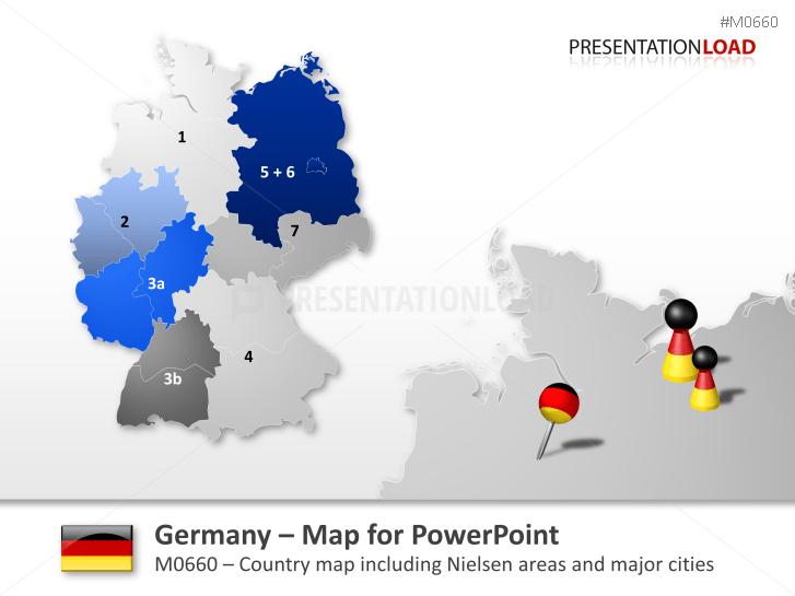 PowerPoint Map Germany Nielsen Areas_M0660_001_EN_xl