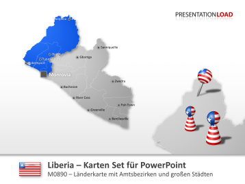 Liberia _https://www.presentationload.de/landkarte-liberia-powerpoint-vorlage.html